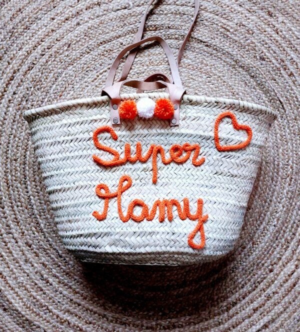 Panier de plage Super Mamie + cœur – Image 2