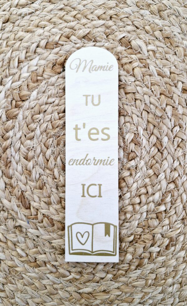 Marque page Mamie tu t'es endormie ici