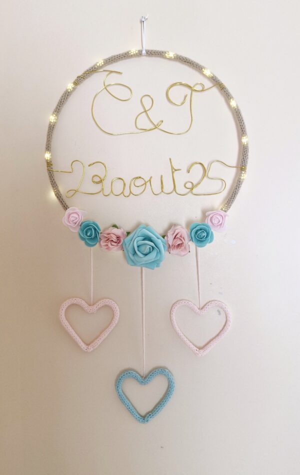 Couronne de fleurs Tricotin & Cœurs Mariage