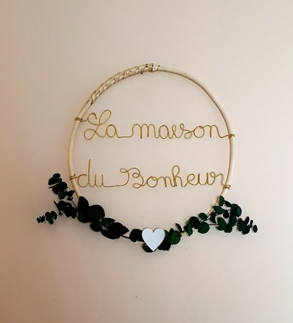 Couronne de fleurs La maison du bonheur
