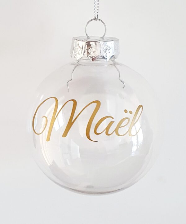 Boule transparente <br> Prénom