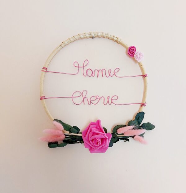 Couronne de fleurs Mamie chérie