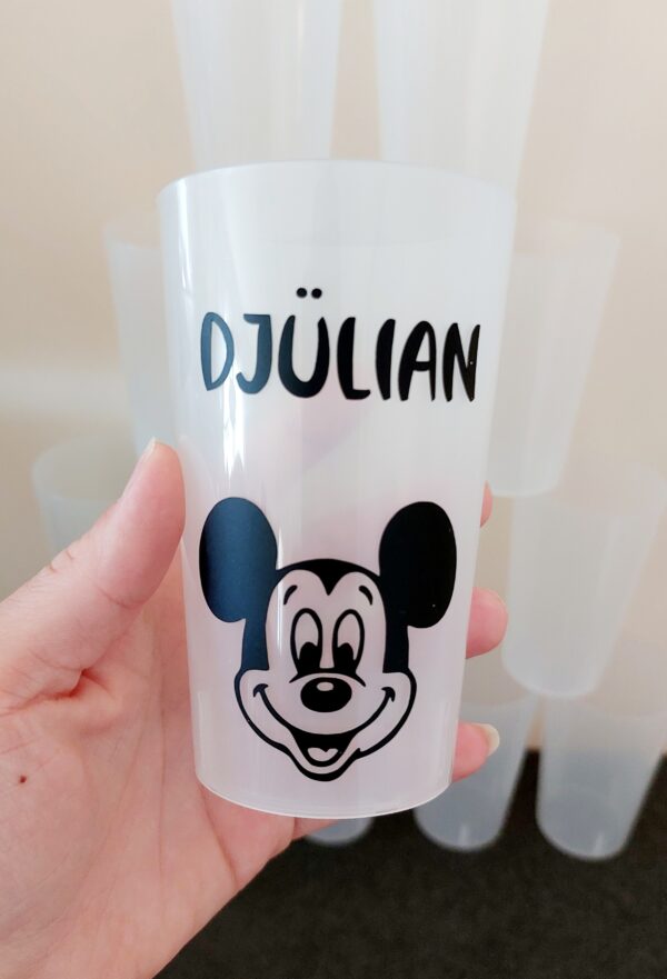 Verre à Boire Mickey Mouse 260 Ml - Design Été Cool - Matériau Résistant - Facile à Nettoyer