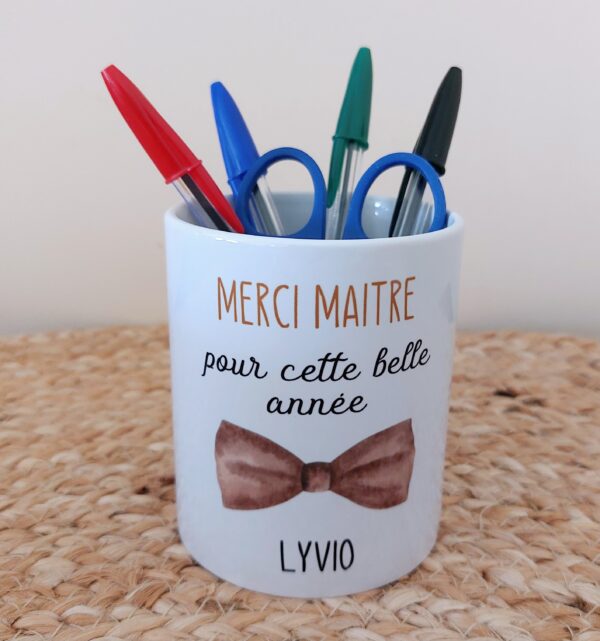 Le pot à crayon Merci Maître pour cette belle année