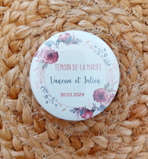 Badge Témoin de la mariée