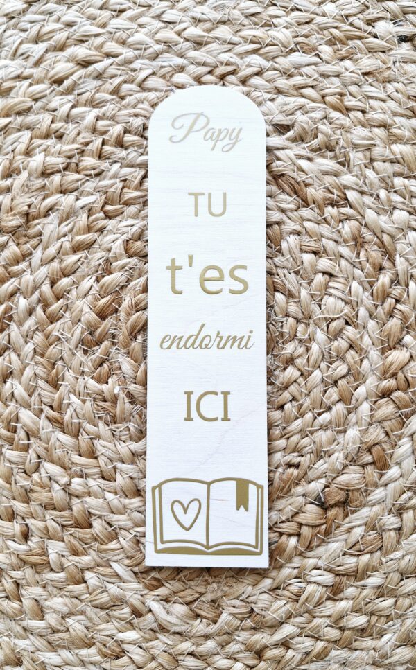 Marque page Papy Tu t'es endormi ici