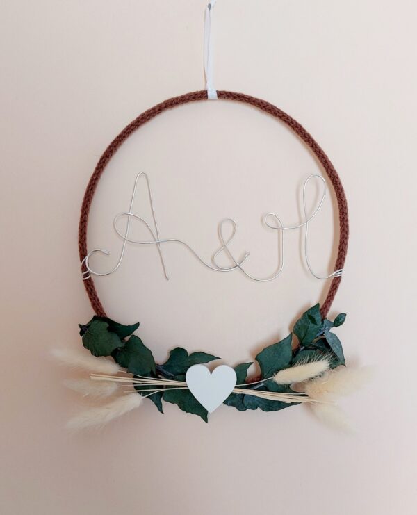 Couronne de fleurs <br> Initiale