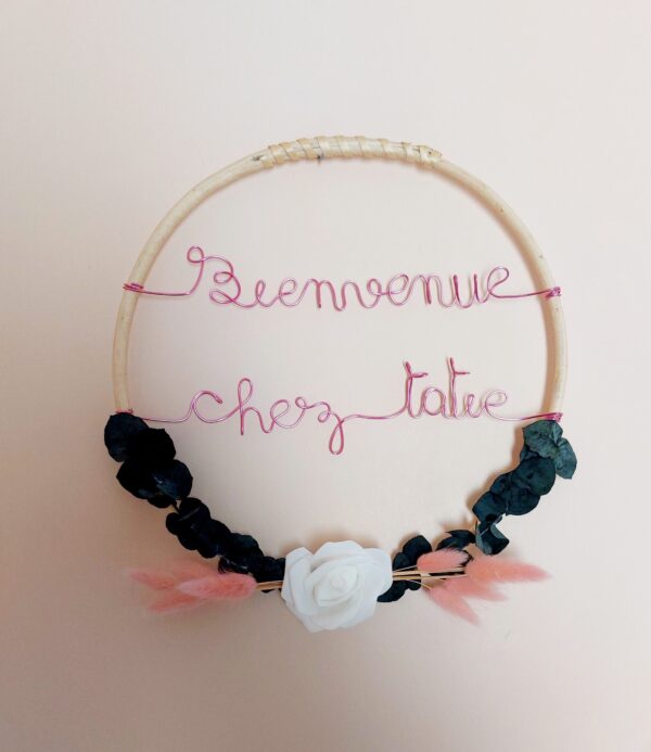 Couronne de fleurs <br> Bienvenue chez Tatie