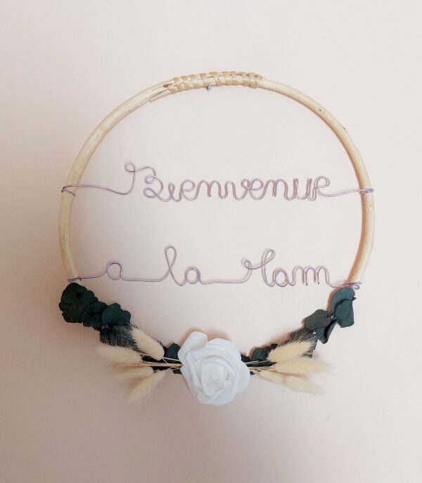 Couronne de fleurs <br> Bienvenue à la Mam – Image 2
