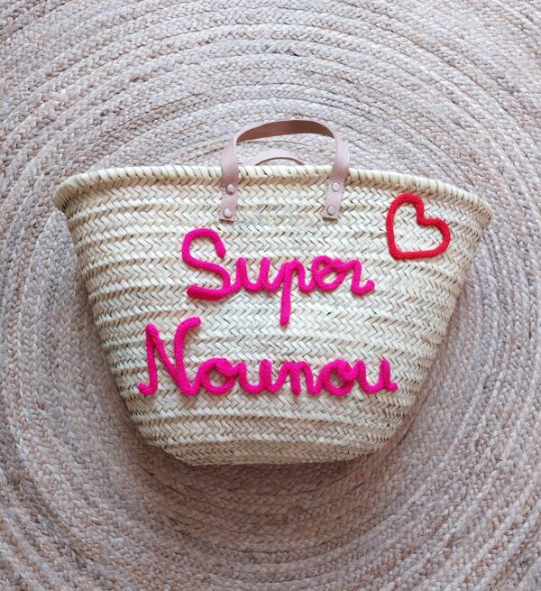 Panier de Plage Super Nounou Cœur – Image 2