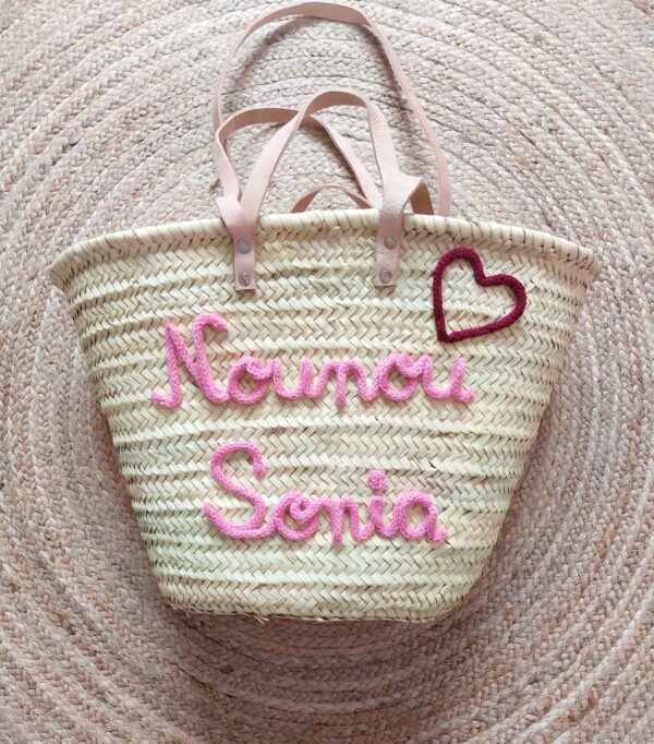 Panier de Plage Super Nounou Cœur – Image 3