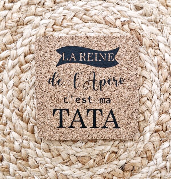Sous bock La reine de l'apéro c'est ma tata
