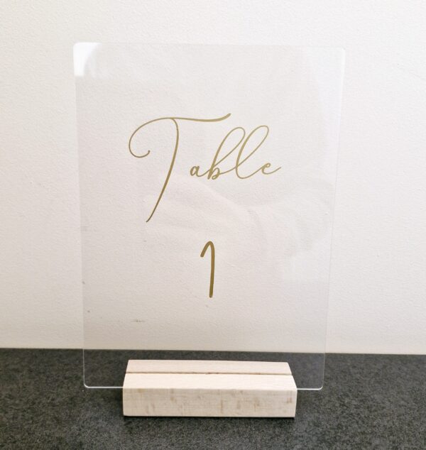Numéro de Table mariage