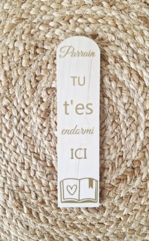 Marque page Parrain tu t'es endormie ici
